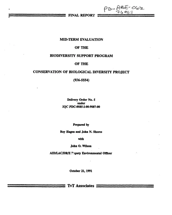 Final evaluation of the USAID/Togo rural water supply and sanitation project