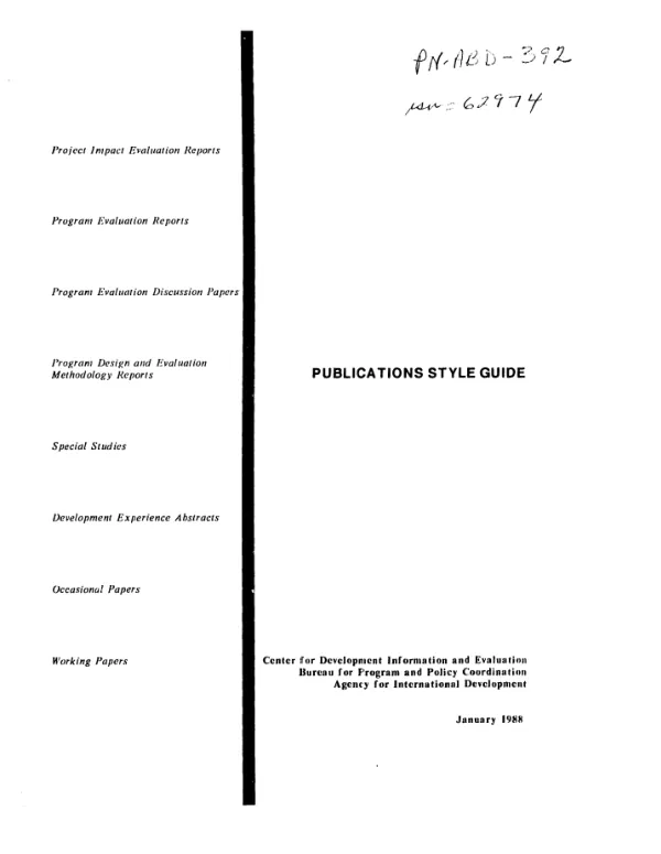 Publications style guide