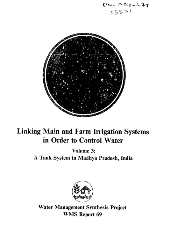 Tank system in Madhya Pradesh, India