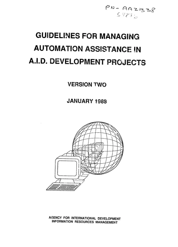 Guidelines for managing automation assistance in AID development projects : version two