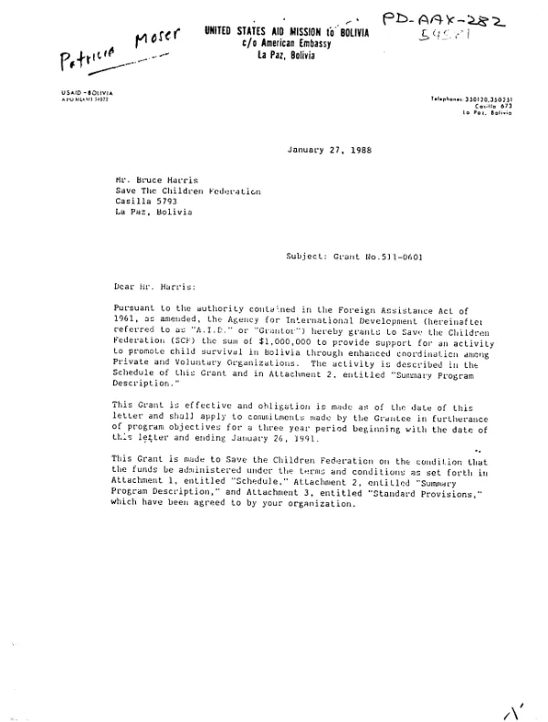 Grant to Save the Children Federation