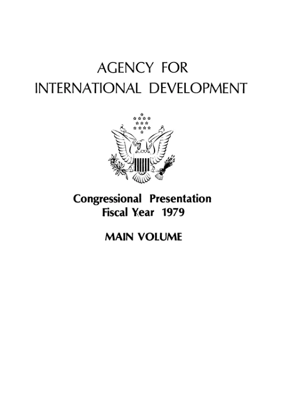 Congressional presentation, fiscal year 1979 : main volume