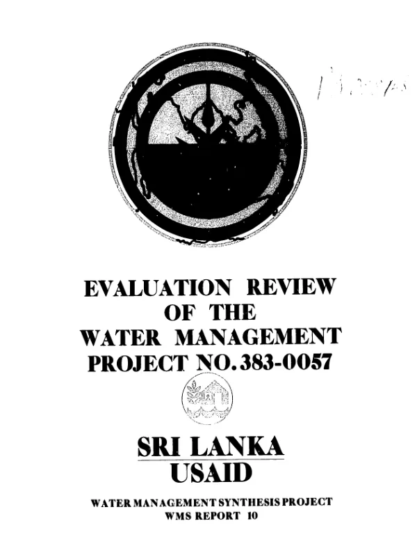 Evaluation review of the water management project : USAID/Sri Lanka