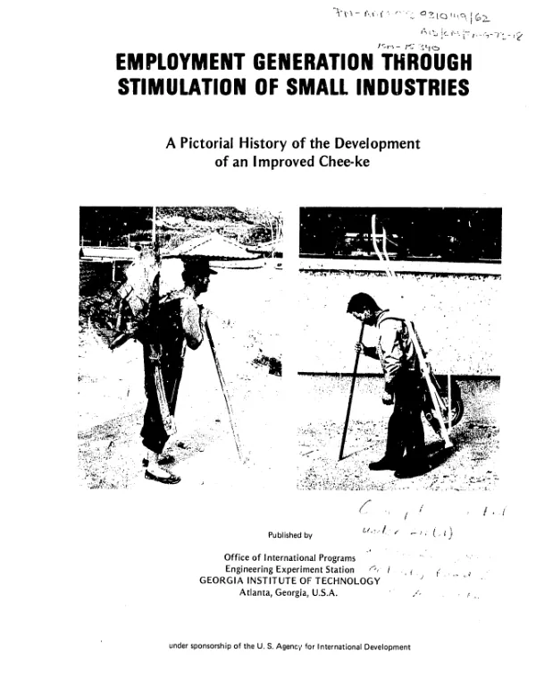 Pictorial history of the development of an improved Chee-ke
