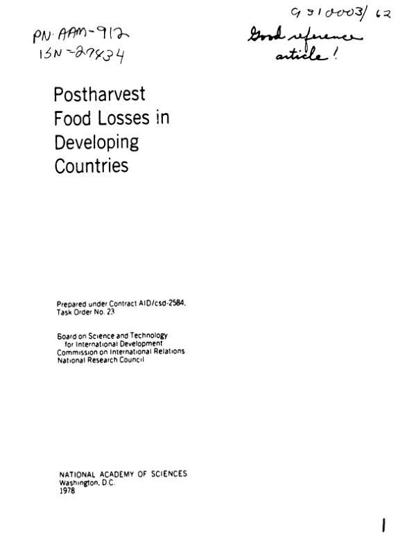 Postharvest losses of fish : chapter 6