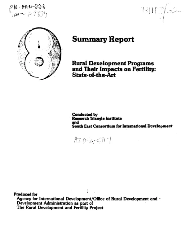 Rural development interventions and their impacts on fertility