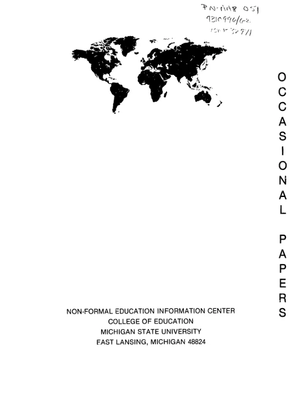Drama in development : its integration in non-formal education