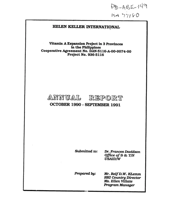 ARAB REPUBLIC OF EGYPT NATIONAL NUTRITION SURVEY, 1978