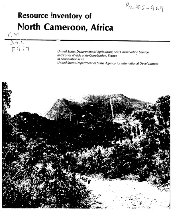Resource Inventory of North Cameroon, Africa