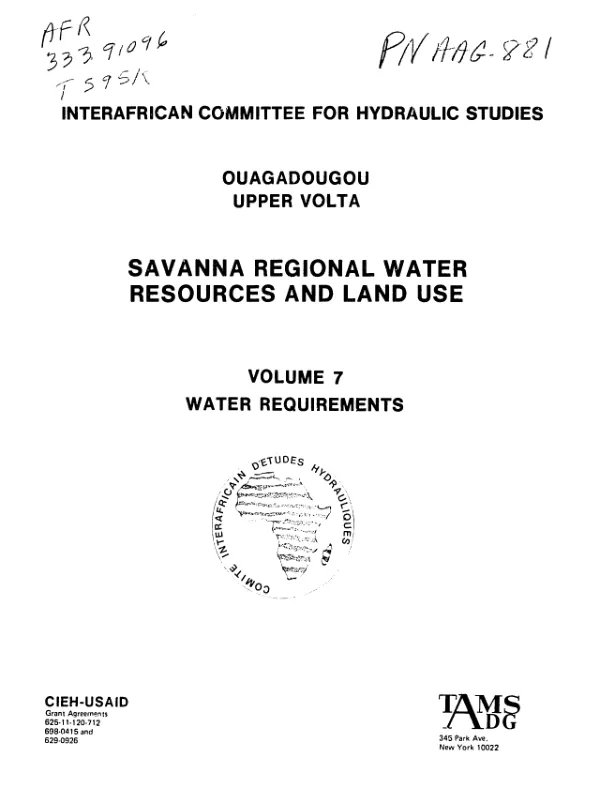 WATER REQUIREMENTS