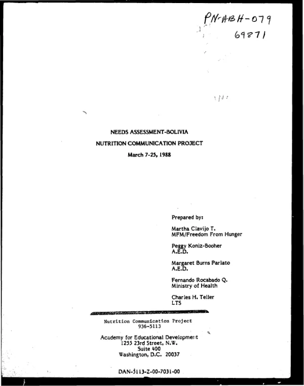 MOISTURE UTILIZATION IN SEMI-ARID TROPICS, SUMMER RAINFALL AGRICULTURE; ANNUAL REPORT, 1977/1978