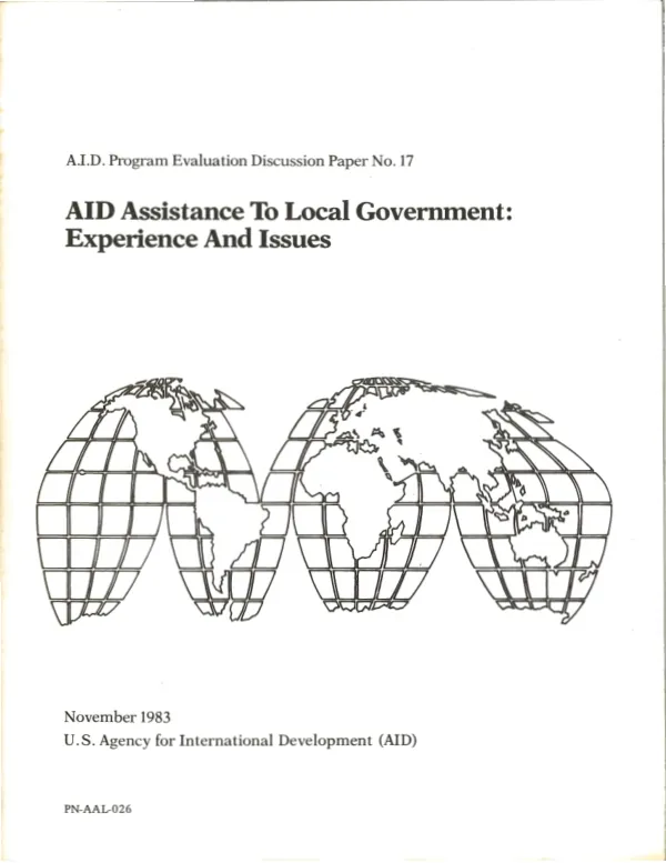 AID assistance to local government : experience and issues