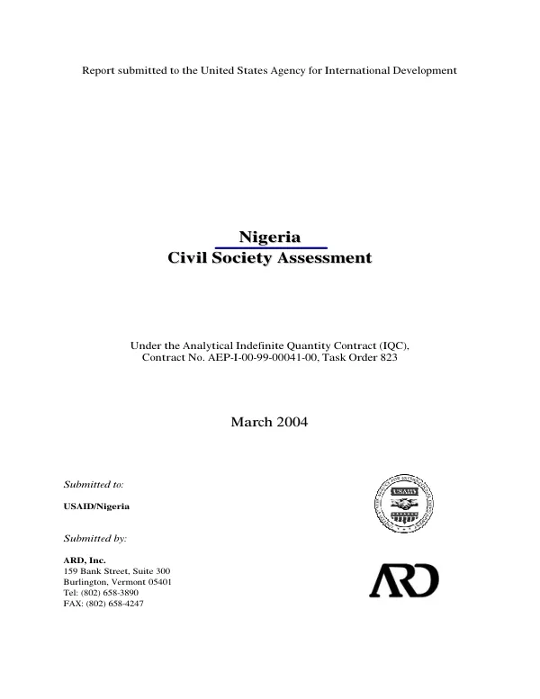 Nigeria : civil society assessment