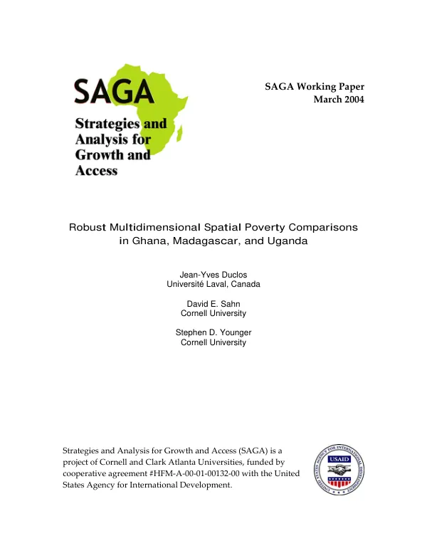 Robust multidimensional spatial poverty comparisons in Ghana, Madagascar, and Uganda