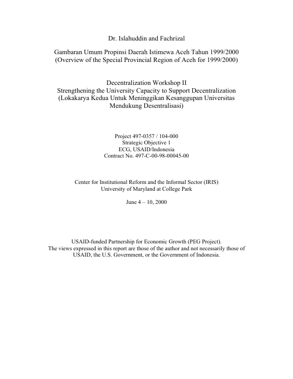 Can small be beautiful? : community based flood mitigation in Bangladesh