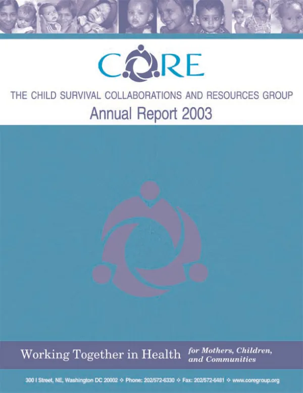 CORE annual report 2003