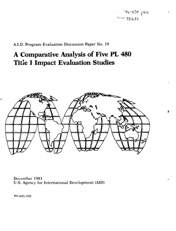 Comparative analysis of five PL-480 Title I impact evaluation studies