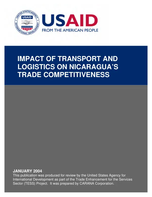 Impact of transport and logistics on Nicaragua"s trade competitiveness