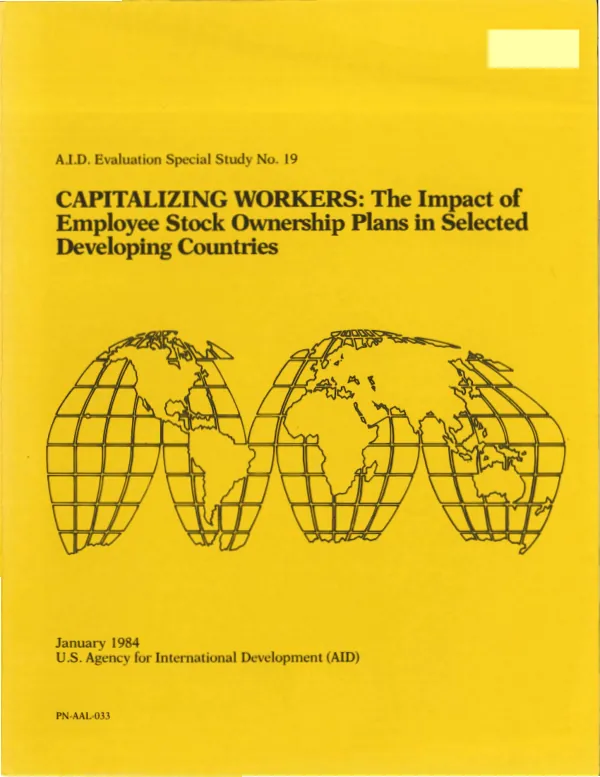 Capitalizing workers : the impact of employee stock ownership plans in selected developing countries