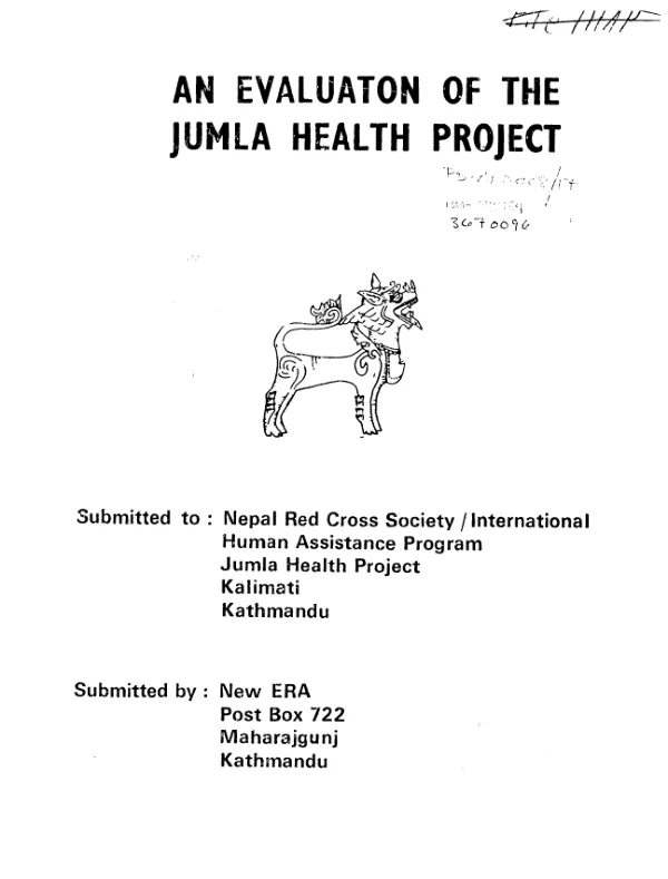 Evaluation of the jumla health project