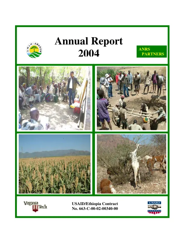 Annual report 2004 : Amhara micro-enterprise development, agricultural research, extension, and watershed management (AMAREW) project