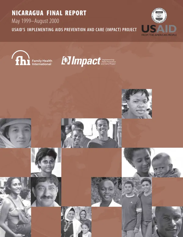 Final report for the implementing AIDS prevention and care (IMPACT) project in Nicaragua, May 1999 to August 2000