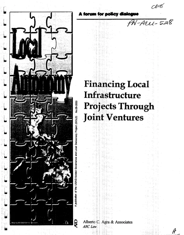 Financing local infrastructure projects through joint ventures