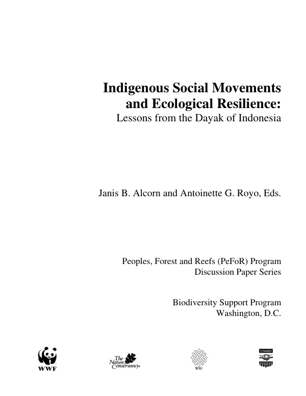 Indigenous social movements and ecological resilience : lessons from the Dayak of Indonesia