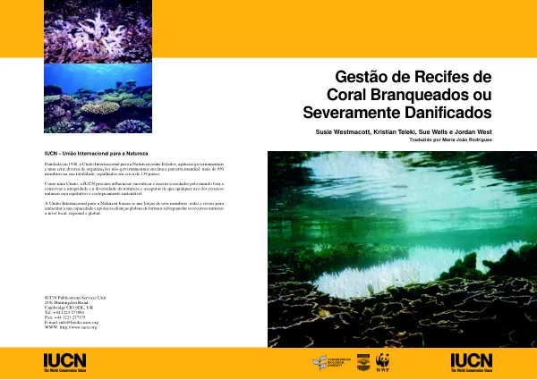 Gestao de recifes de coral branqueados ou severamente danificados