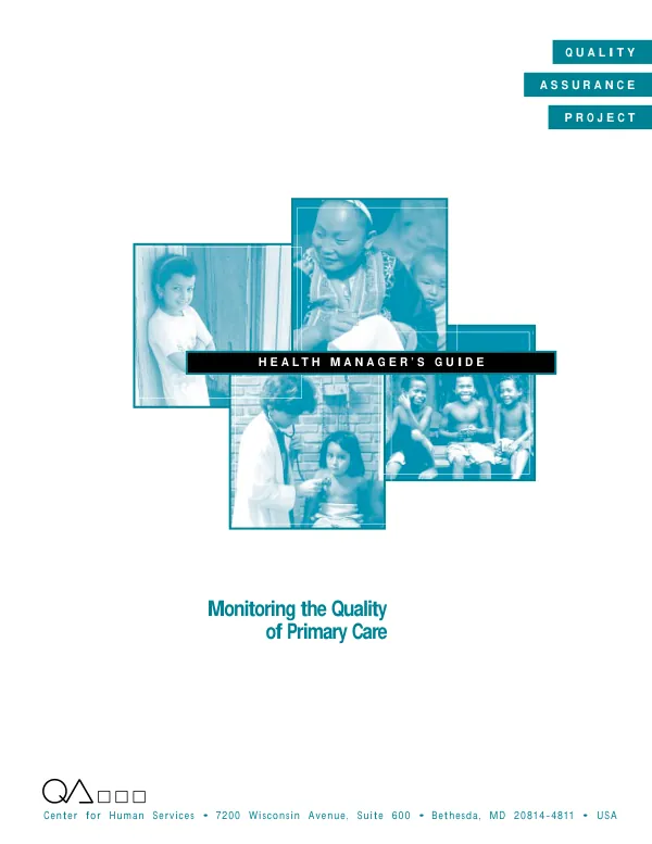 Health manager"s guide : monitoring the quality of primary care