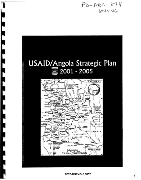 USAID/Angola strategic plan, 2001-2005
