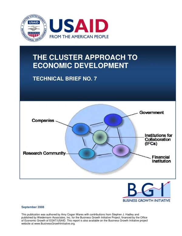 The cluster approach to economic development