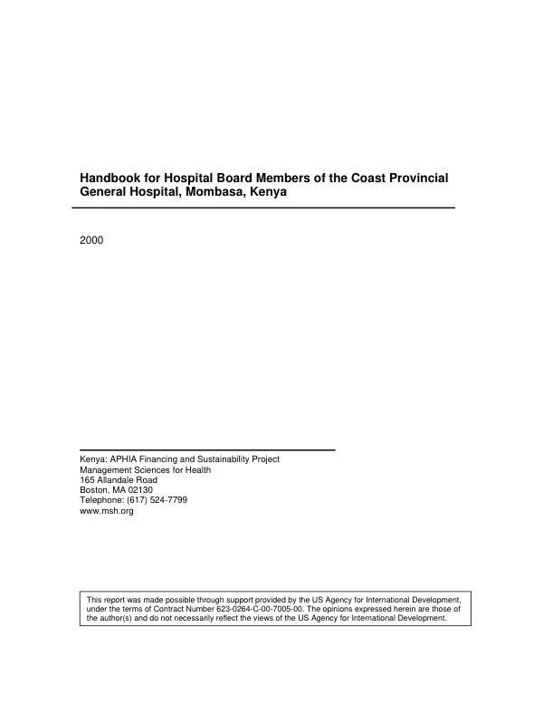 Jordan healthcare accreditation project : annual performance report no. 1 -- October 2007-September 2008