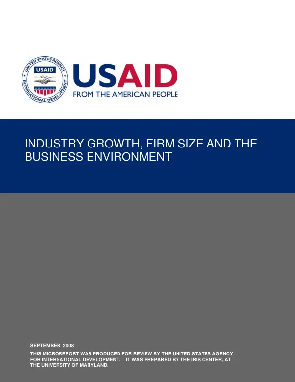 Industry growth, firm size and the business environment