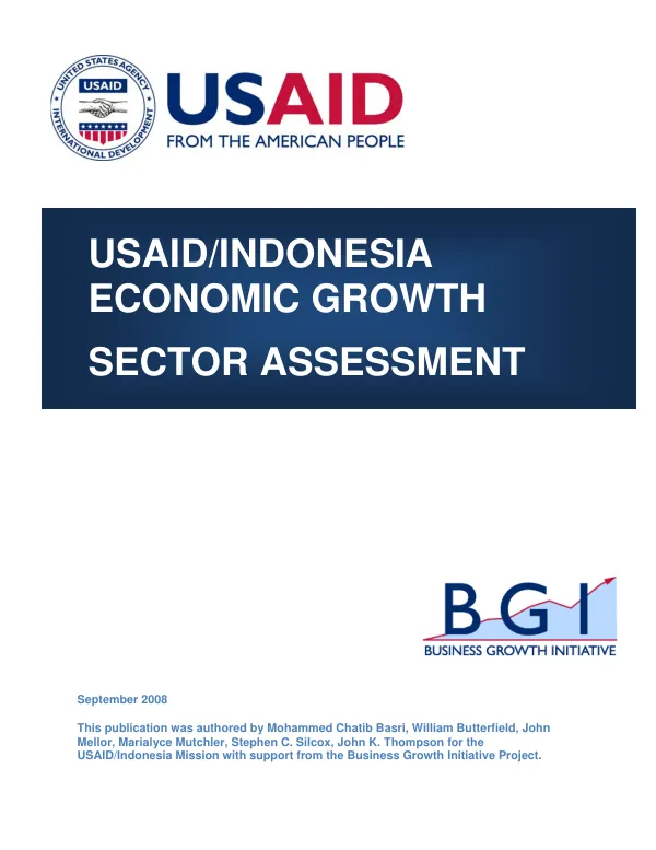 USAID/Indonesia economic growth sector assessment