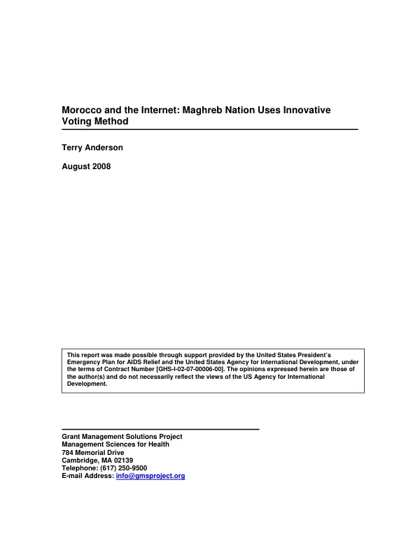Morocco and the internet : Maghreb Nation uses innovative voting method