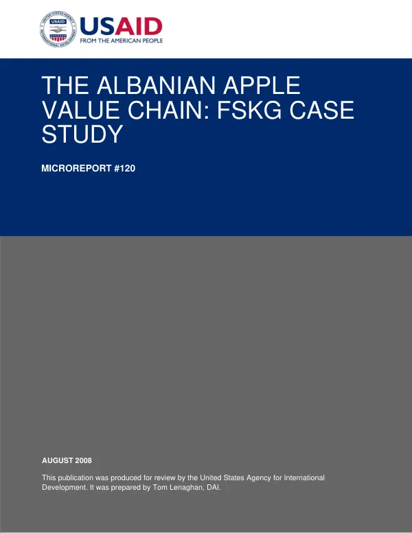 The Albanian apple value chain : FSKG case study