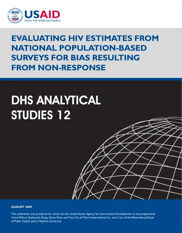 Evaluating HIV estimates from national population-based surveys for bias resulting from non-response