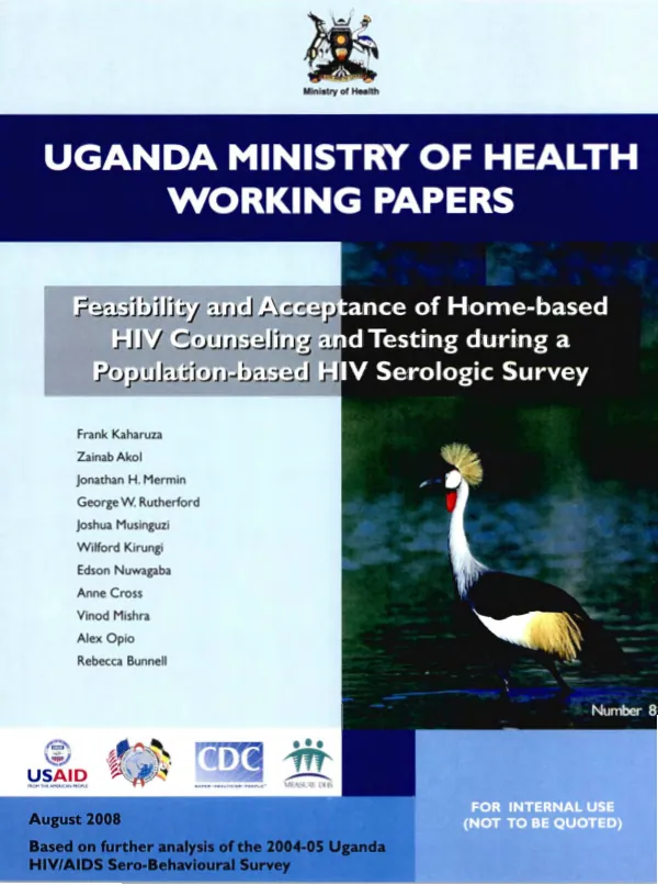 Feasibility and acceptance of home-based HIV counseling and testing during a population-based HIV serologic survey