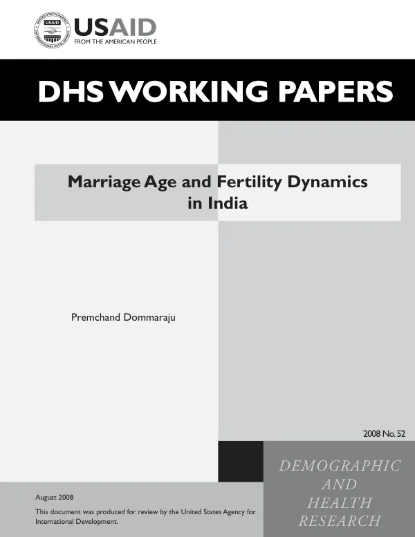 Marriage age and fertility dynamics in India
