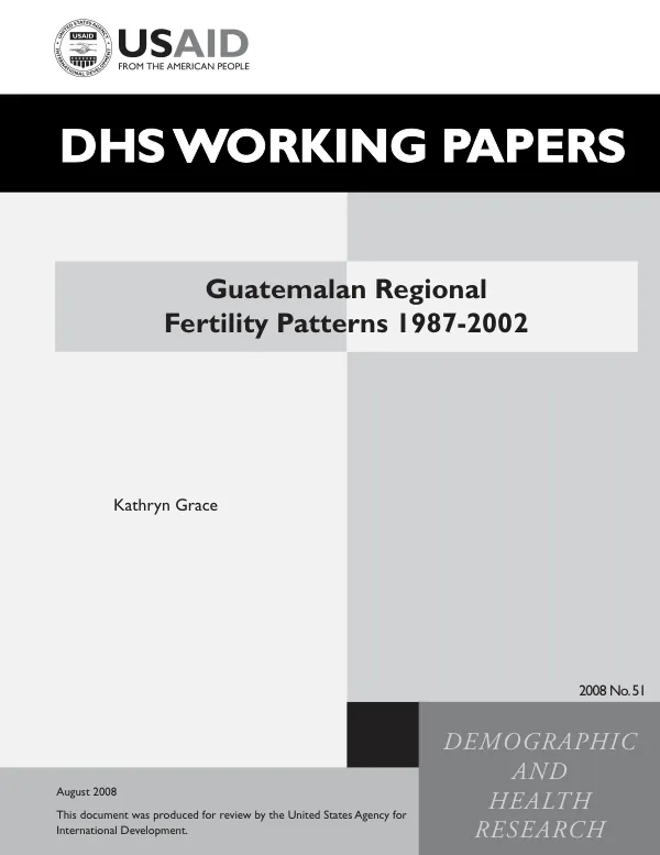 Guatemalan regional fertility patterns 1987-2002