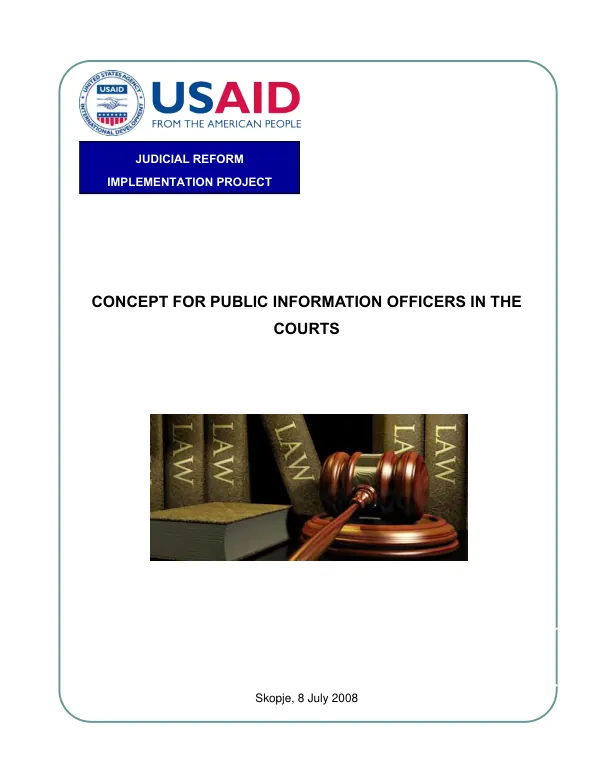Concept for public information officers in the courts