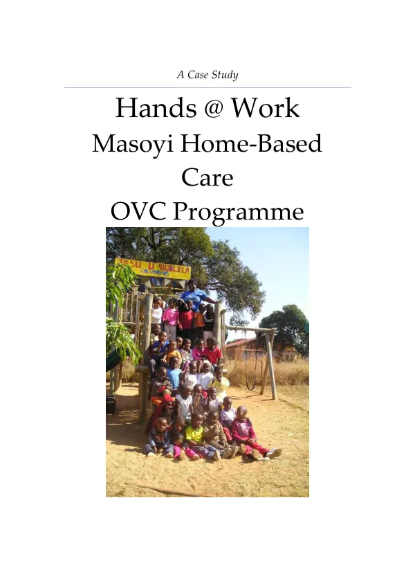 A case study : hands @ work -- Masoyi home-based care : OVC programme