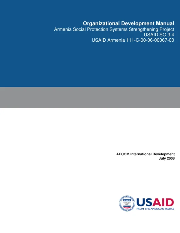 Organizational development manual