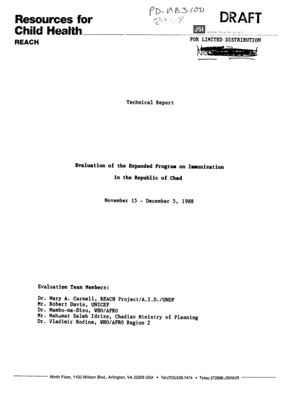 Health center assessment handbook .... a field guide for architects and engineers