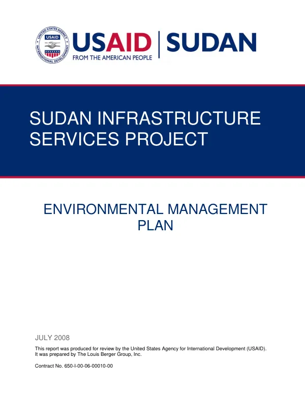 Sudan infrastructure services project : environmental management plan