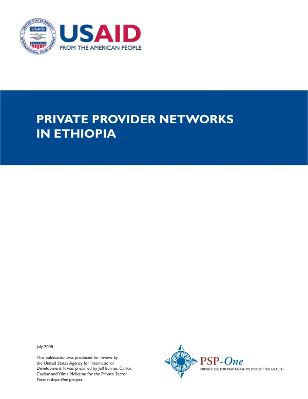 Private provider networks in Ethiopia