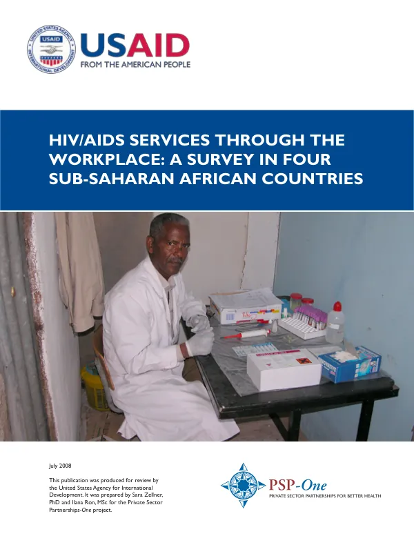 HIV/AIDS services through the workplace : a survey of four sub-Saharan African countries