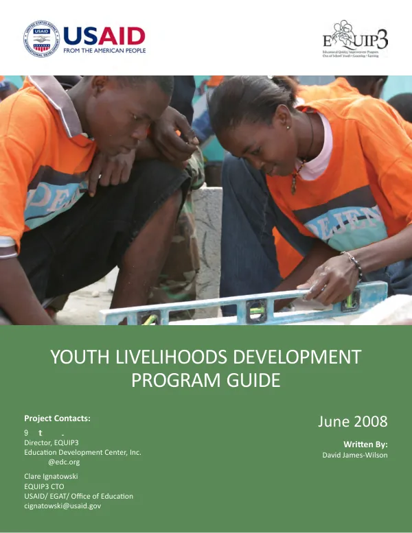 Youth livelihoods development program guide