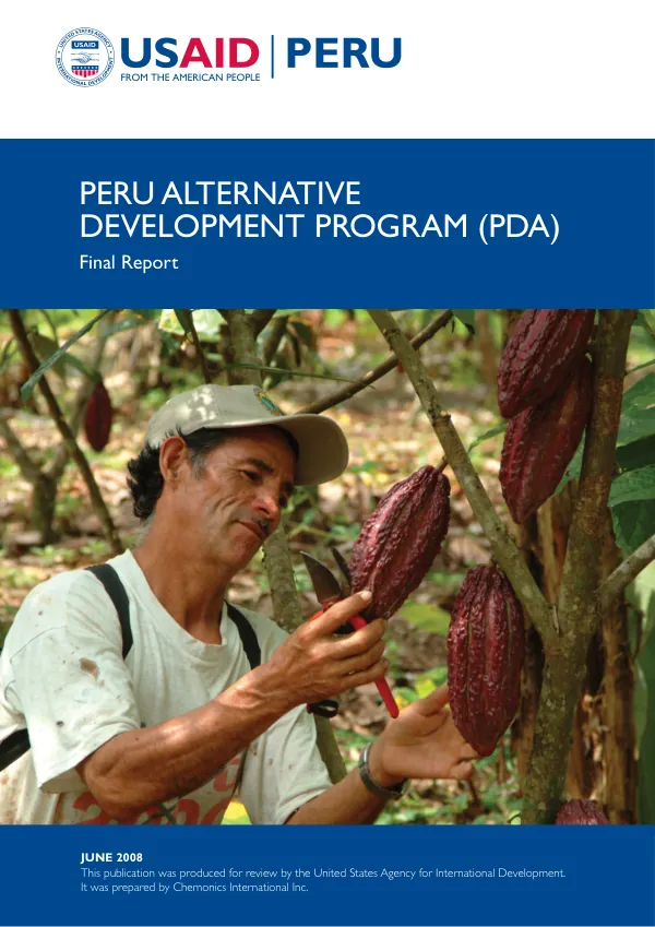 Peru alternative development program (PDA) final report